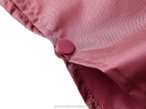 Adult PU coated cycling raincoat buttons