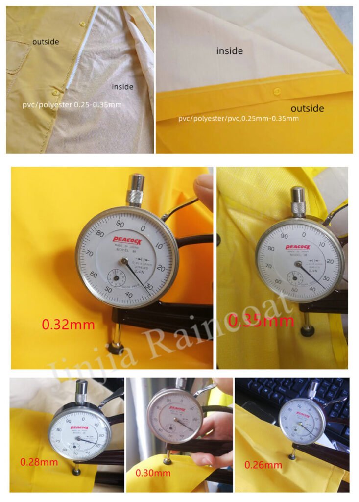 fishing raincoat product specifications