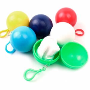 Ball-shaped disposable raincoat