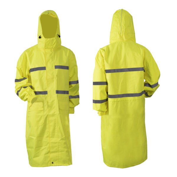 Fisherman's raincoat front and back