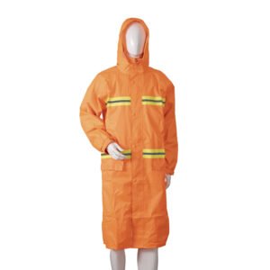 orange fisherman raincoat
