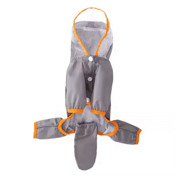 Full body breathable dog raincoat2