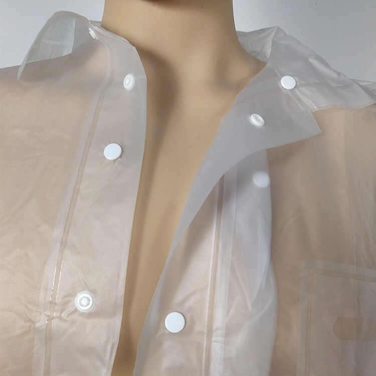 Transparent raincoat collar