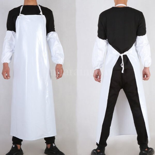 white waterproof apron3