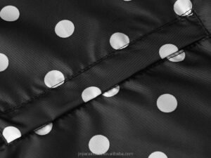 black and white polka dot raincoat pocket