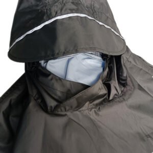 kids black rain poncho hood