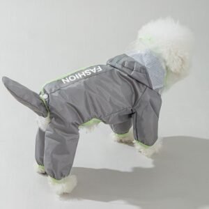 breathable dog raincoat real shot2