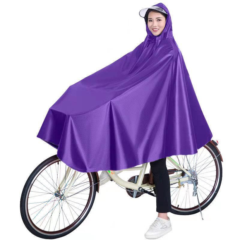 purple Waterproof Cycling Rain Poncho